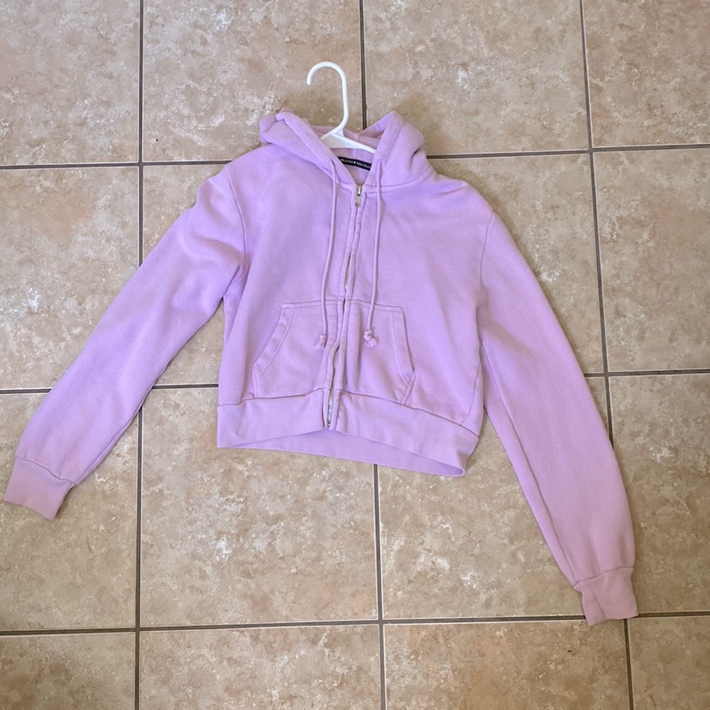 Brandy Melville Pink Cropped Jacket